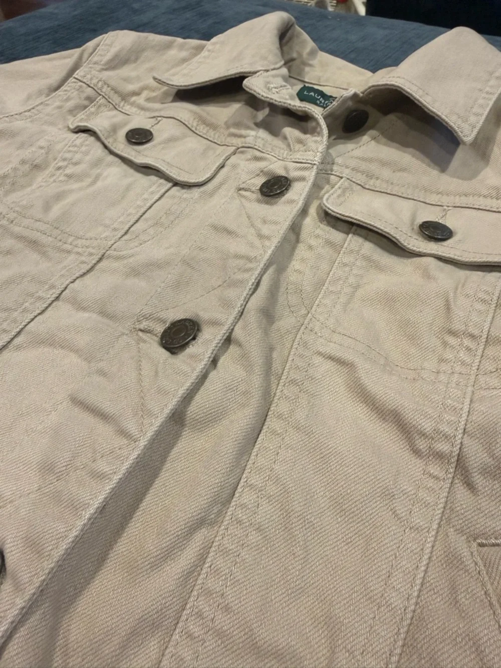 Ralph Lauren Light Beige Denim Jacket - Lauren Jeans Co. - Picture 3 of 8